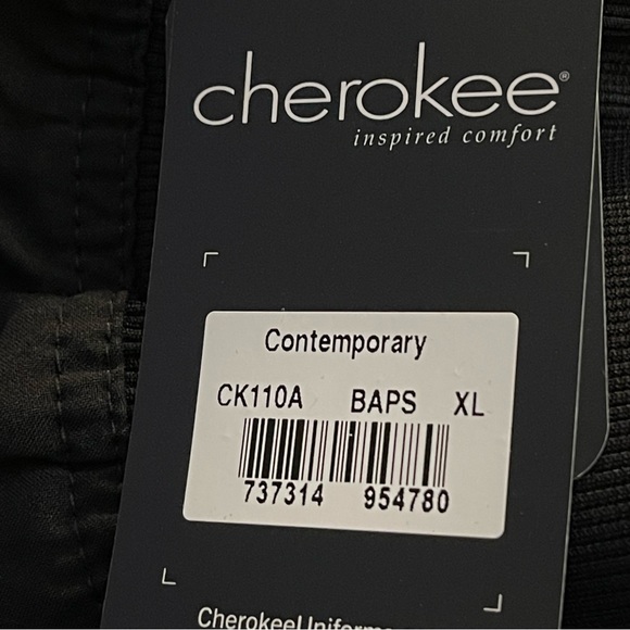 Cherokee Infinity Women's Size XL Black Mid Rise Jogger Scrub Pants NWT - Picture 6 of 10